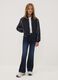 Girls&rsquo; blue flared stretch-cotton jeans_0