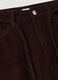 Brown pure cotton corduroy wide-leg trousers_1