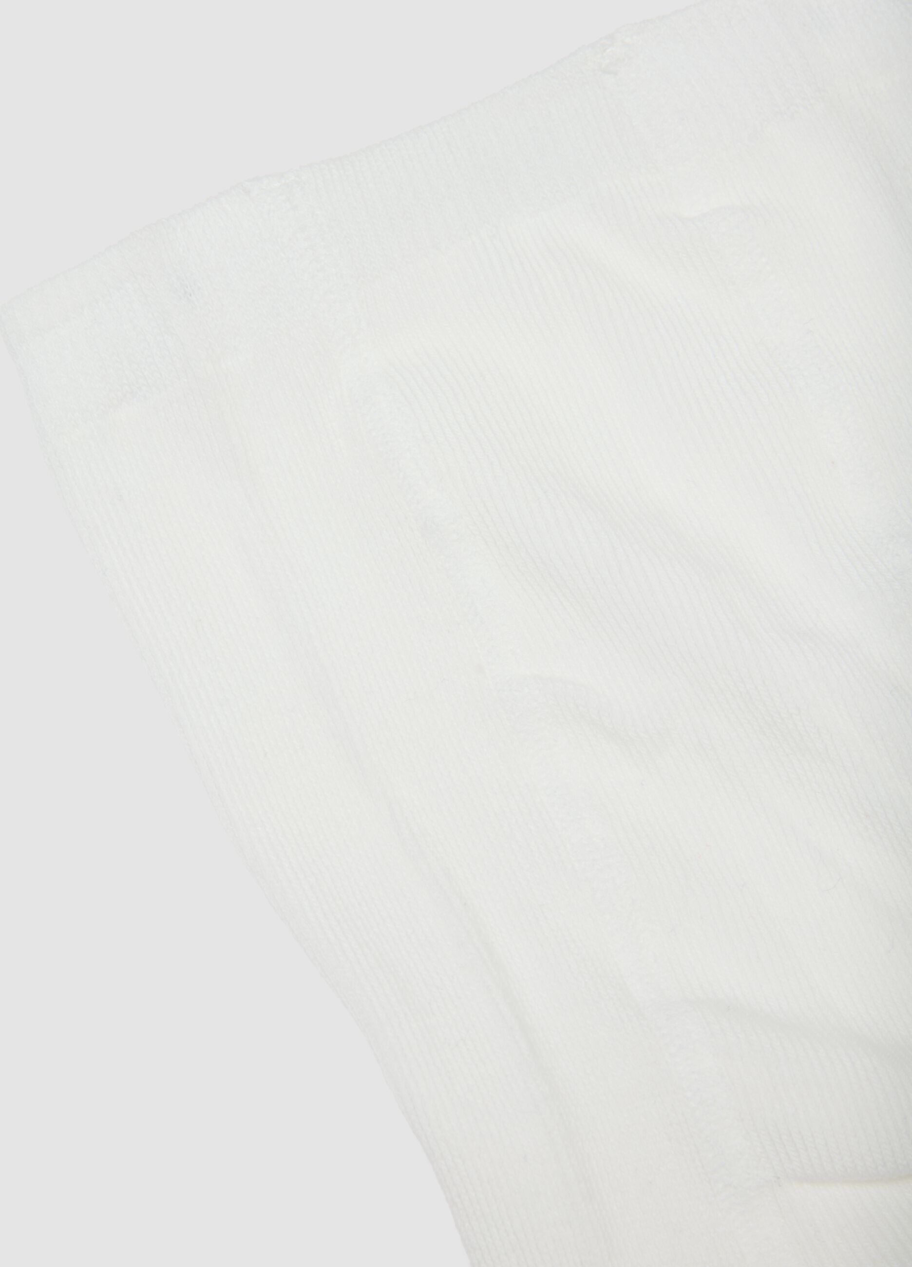 Collant bianchi in cotone organico elasticizzato
