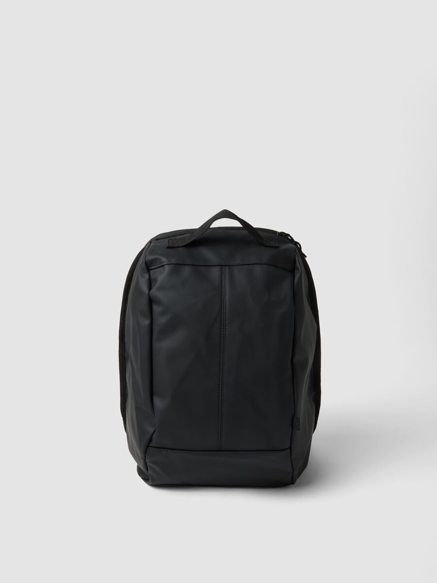 Zaino antifurto nero con scomparto interno e zip idrorepellente_0