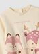 Pigiama beige con girocollo in puro cotone organico_2