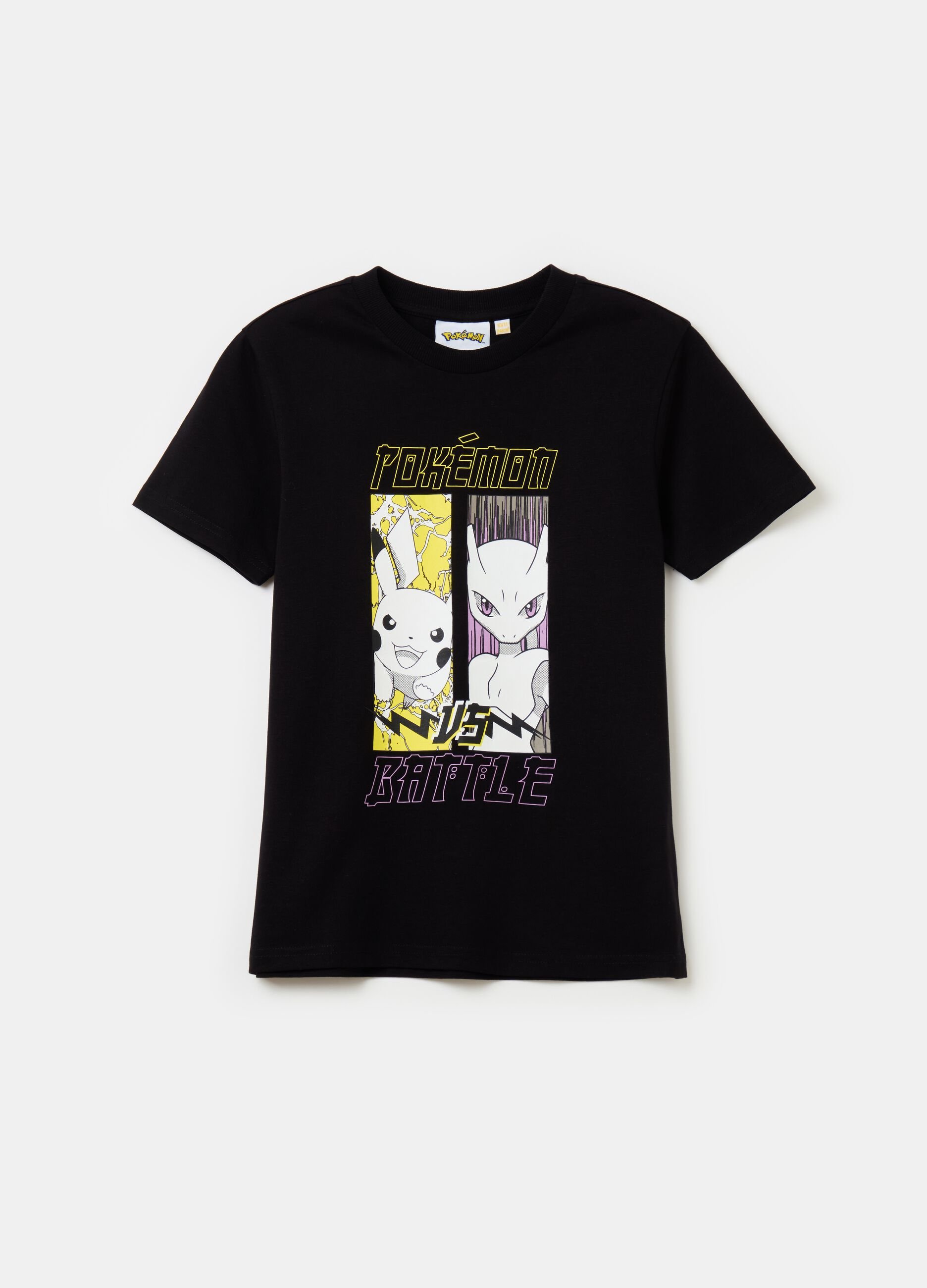 Camiseta estampado Pokémon Pikachu vs Mewtwo