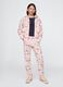 Pink joggers with drawstring and all-over print_0