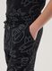 Black pure cotton all-over print shorts for boys, regular fit_2