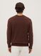 Brown pure cotton crew neck jumper regular fit_2