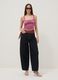 Rosa Stretch-Tanktop in Regular Fit mit Falten_0