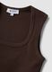 Brown cropped stretch-cotton tank top_5
