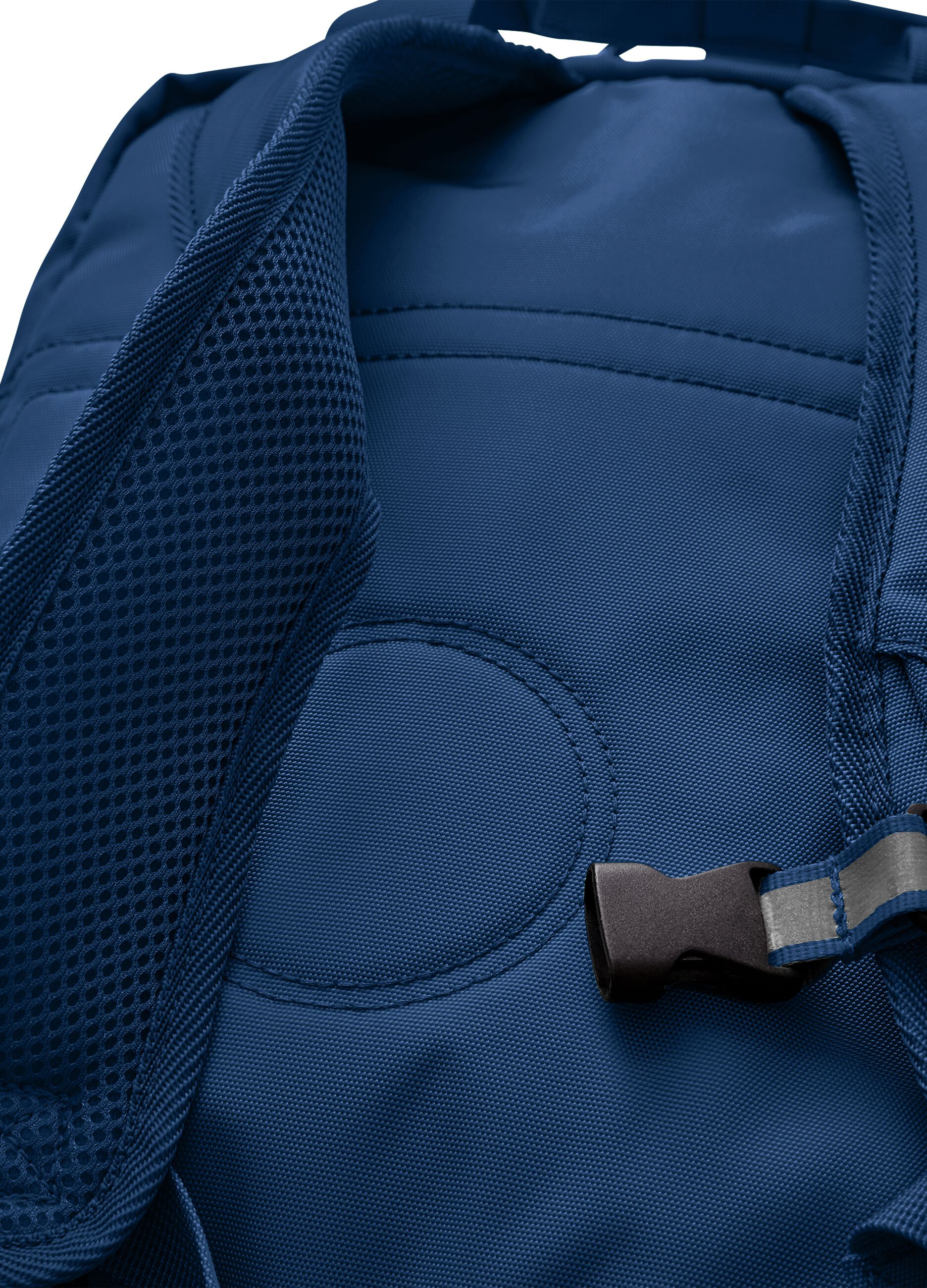 Blue backpack with front pockets