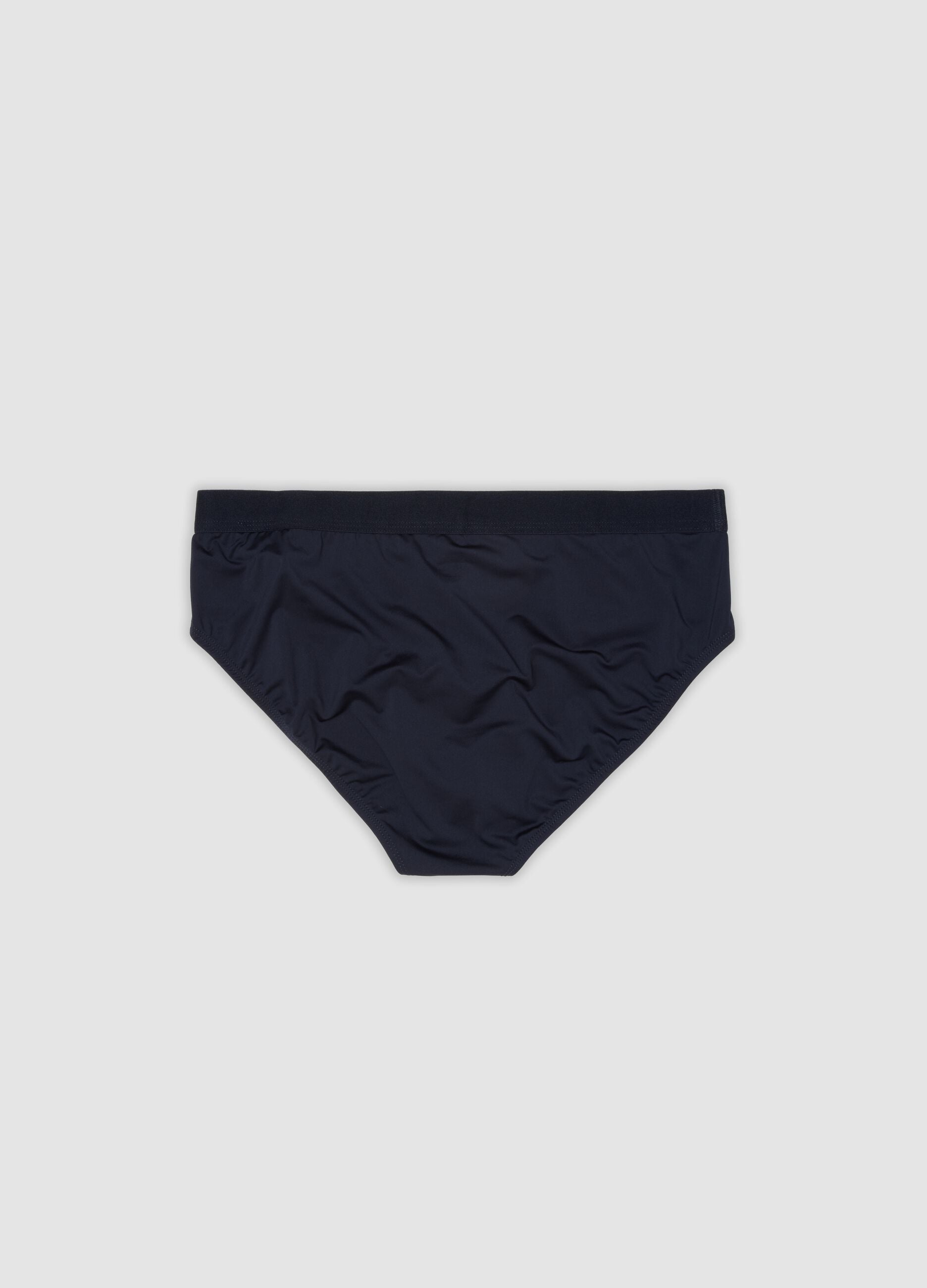 3er-Pack blaue Slips aus elastischer Mikrofaser