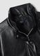 Giacca nera regular fit con zip e collo alto_1