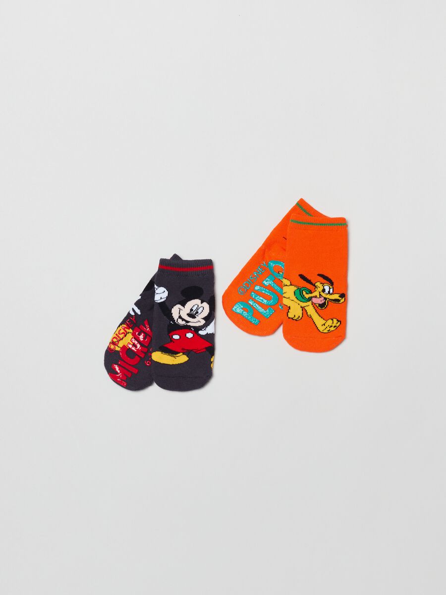 Two-pair pack Mickey Mouse and Pluto slipper socks_1