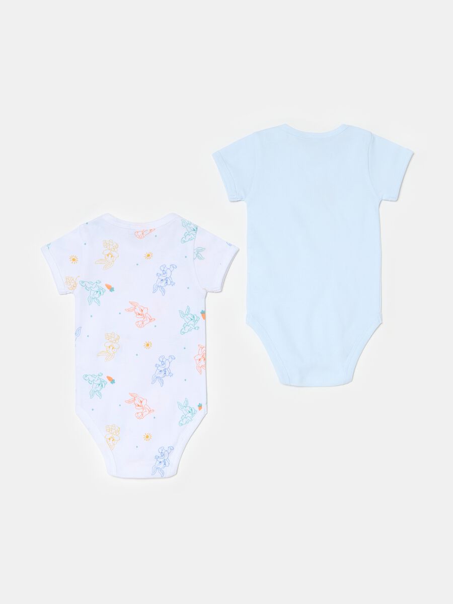 Two-pack Baby Bugs Bunny bodysuits in organic cotton_1