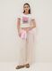 White regular-fit stretch cotton T-shirt with print_1
