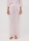 Rosa Pyjamahose aus reiner Viskose mit Blumenmuster_1
