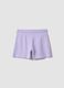 Short morado de algod&oacute;n org&aacute;nico para ni&ntilde;a con cintura el&aacute;stica_4