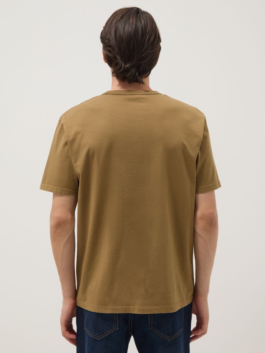 Brown pure cotton relaxed-fit T-shirt_3