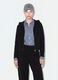 Black pure cotton full-zip hoodie with fitted cut_1