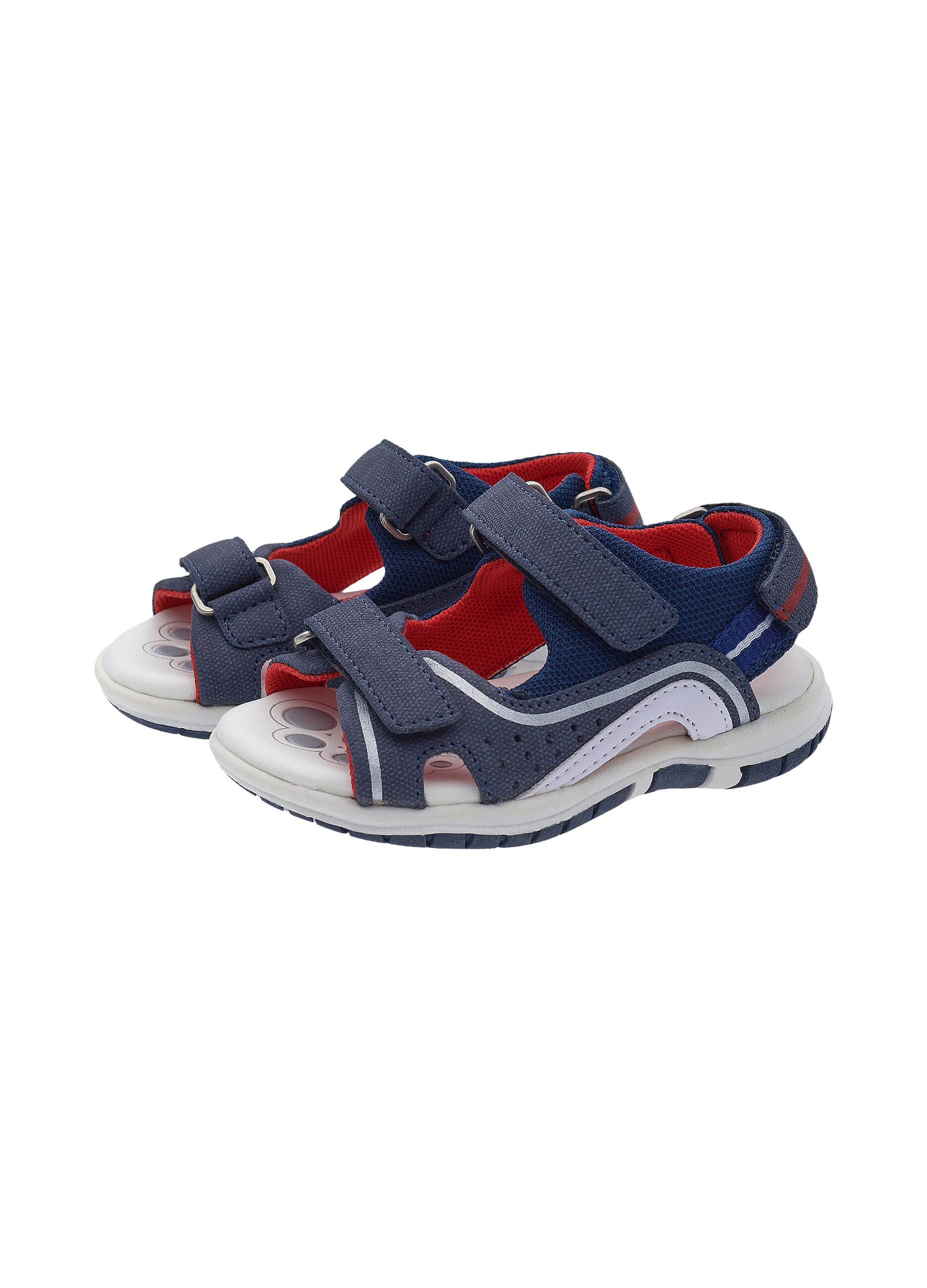 Franklin colourblock sandals with double Velcro strap