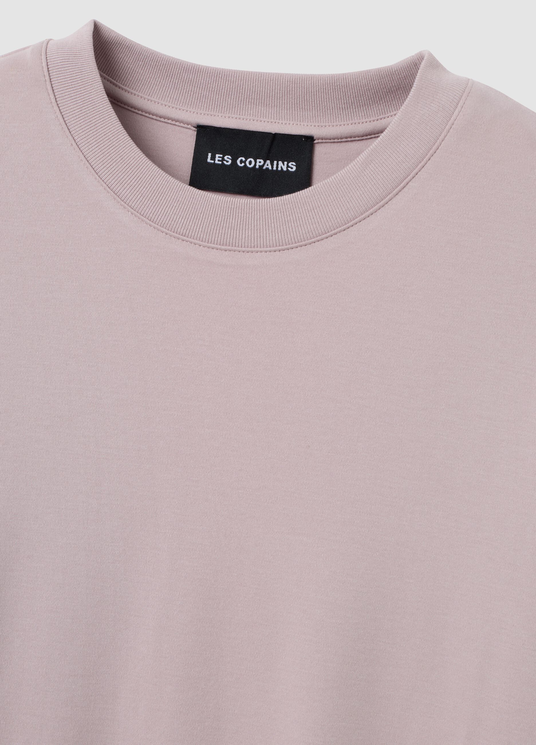 &Rho;&omicron;&zeta; T-shirt boxy fit &alpha;&pi;ό &mu;ί&gamma;&mu;&alpha; &beta;&alpha;&mu;&beta;&alpha;&kappa;&iota;&omicron;ύ &kappa;&alpha;&iota; &beta;&iota;&sigma;&kappa;ό&zeta;&eta;&sigmaf;