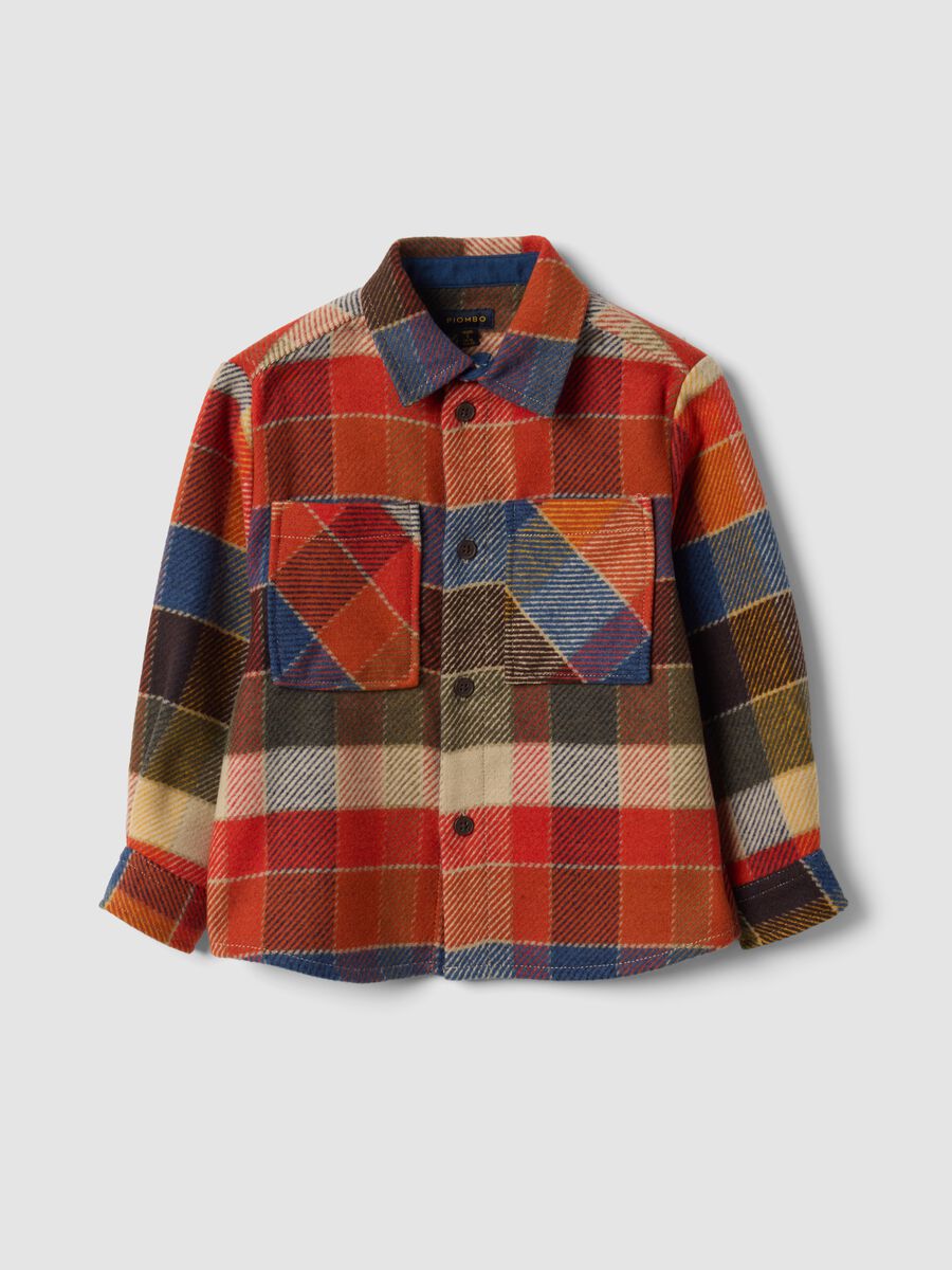 Multicolour checked shirt with classic collar, regular fit_0