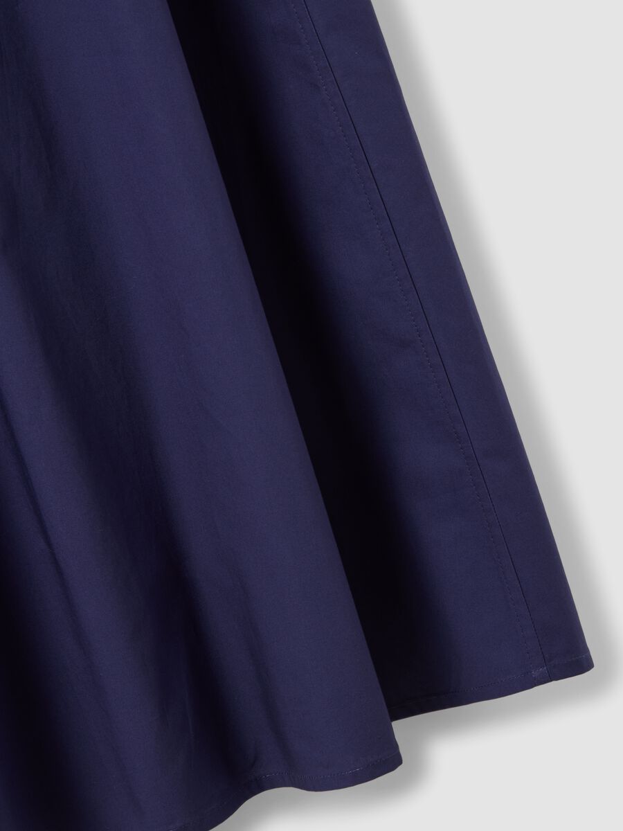 Saia comprida azul em algod&atilde;o puro_5