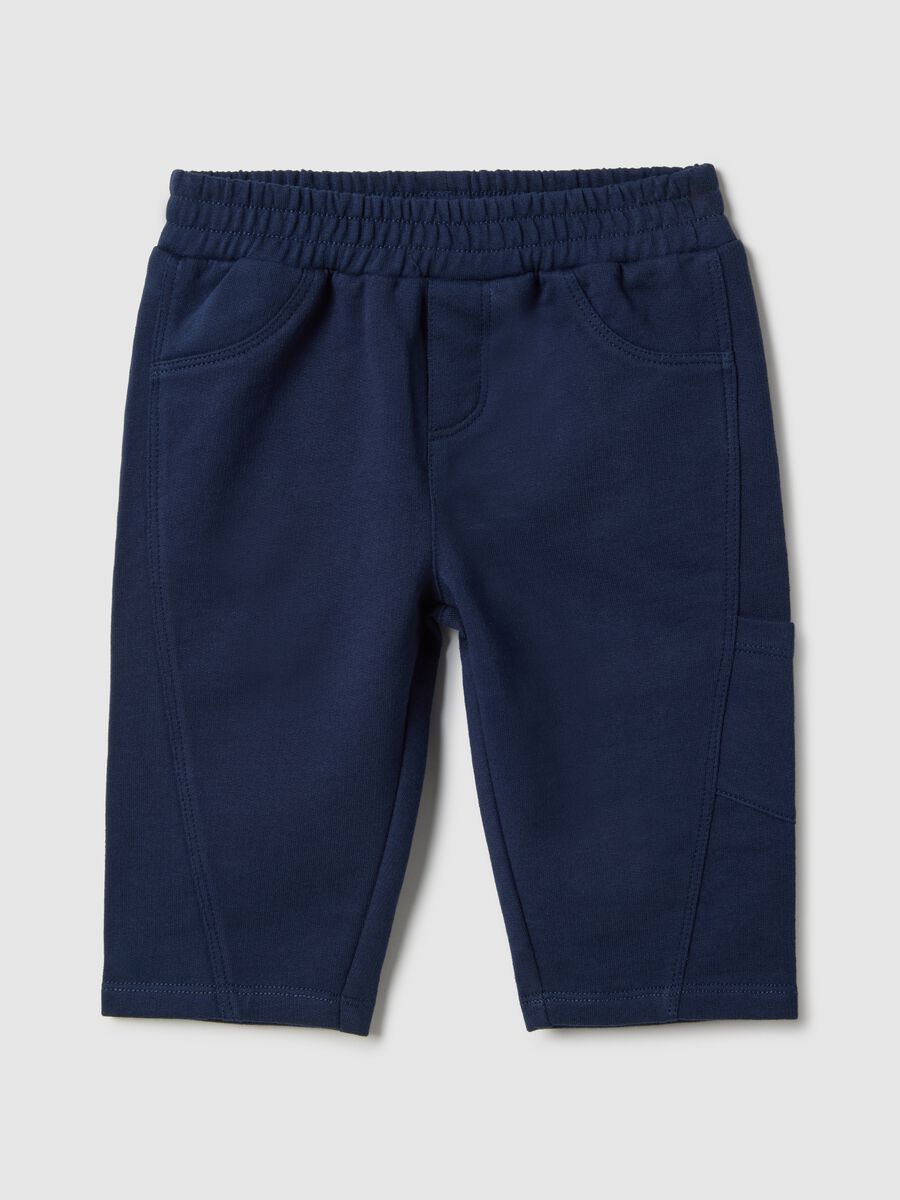Baby's pure cotton blue trousers in regular fit_0