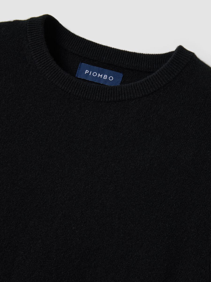 Black pure cashmere jumper, regular fit_1