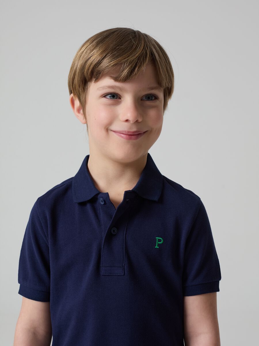 Piquet polo shirt with embroidered logo_1