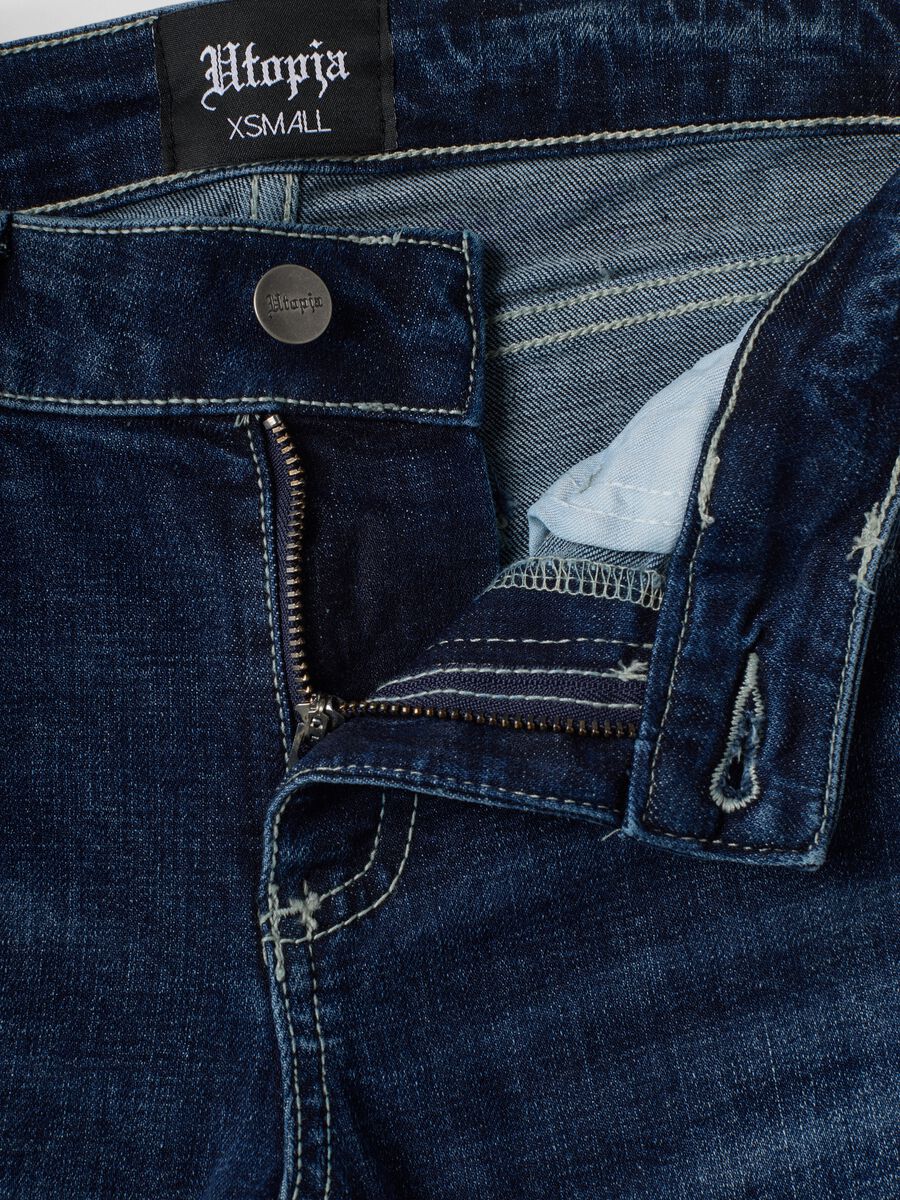 Slim Flare Denim Dark Blue Washed_2