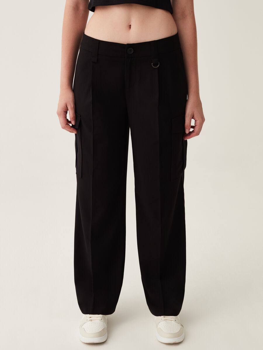 Cargo trousers with pleats_1