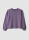 Violettes Sweatshirt aus reiner Bio-Baumwolle mit Rippkragen_0