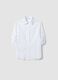Chemise blanche en coton pur broderie anglaise, coupe regular_4