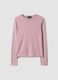 Pink fitted long-sleeve crew-neck top_4