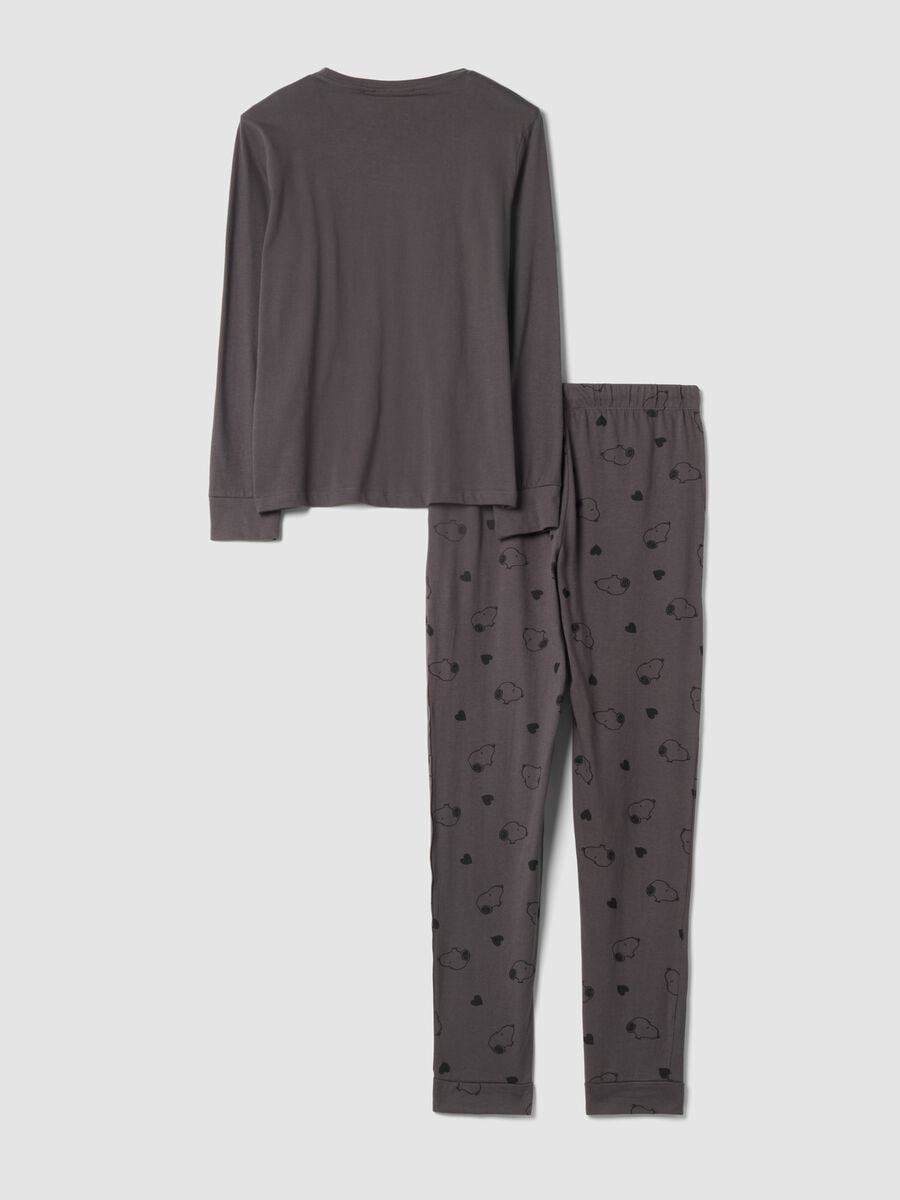 Peanuts organic cotton pyjama set in anthracite grey_6