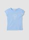 Blaue, figurbetonte T-Shirt aus Stretch-Baumwolle mit Print_4