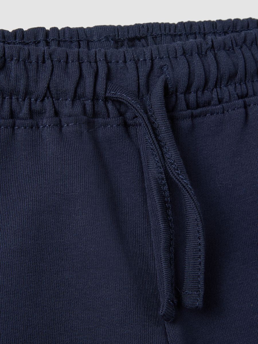 Girls' blue 100% cotton regular-fit shorts_2