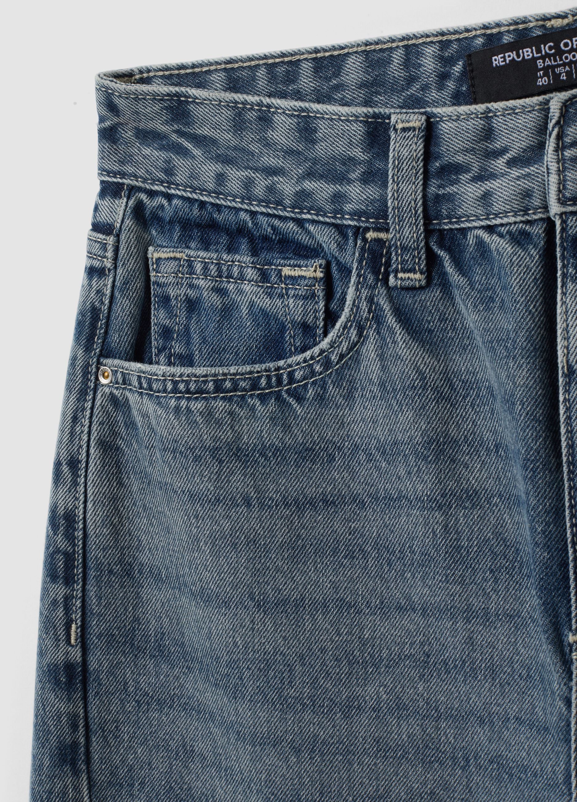Balloon-Fit-Jeans aus Denim aus reiner Baumwolle