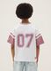 White pure cotton T-shirt with print and short sleeves_1