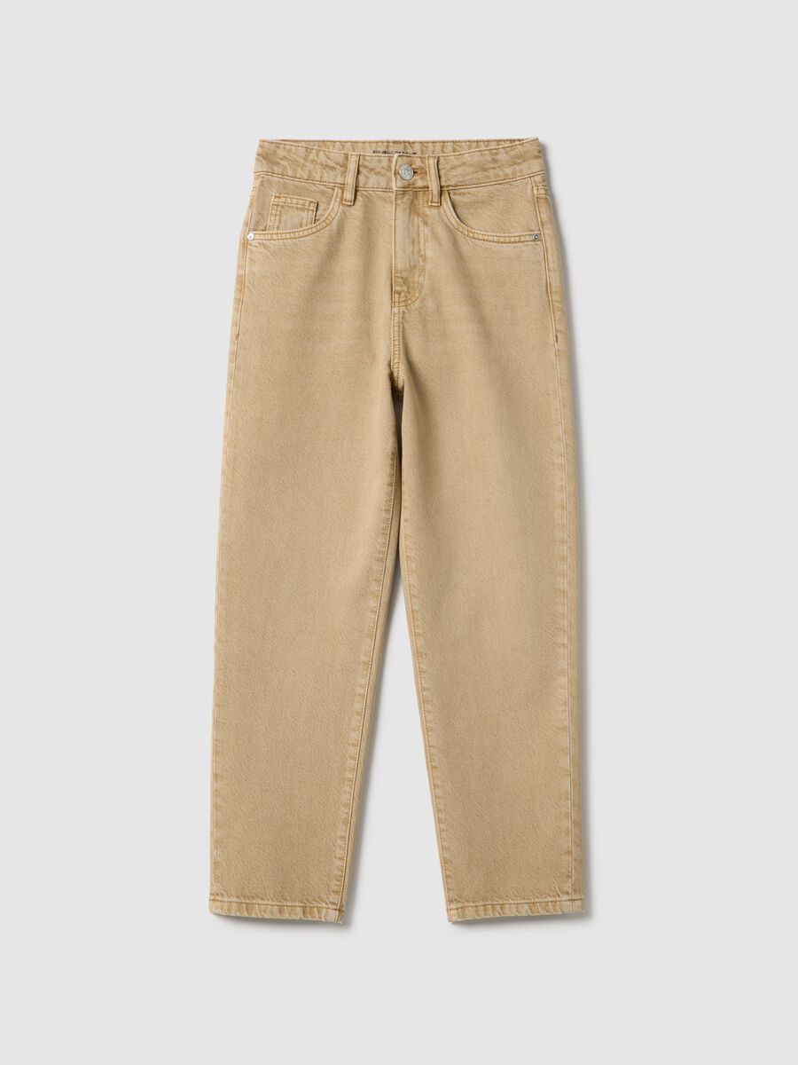 Beige Relaxed Fit Jeans aus reiner Baumwolle f&uuml;r Jungen_3