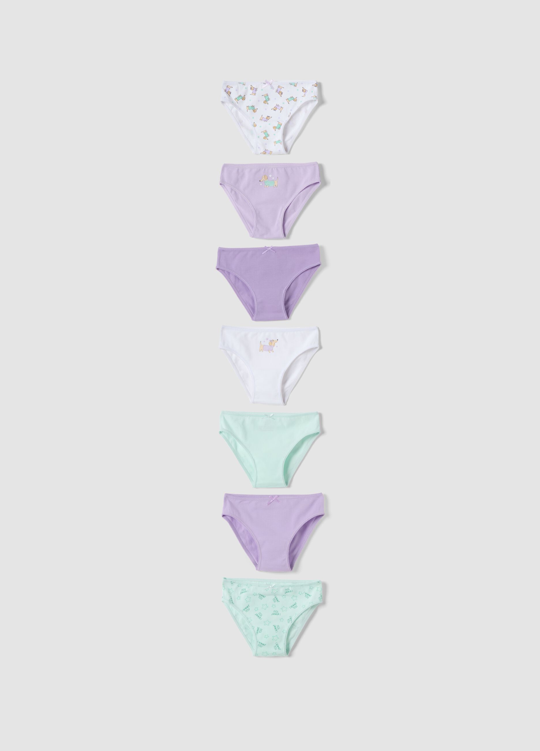 Seven-pack of multicolour organic stretch cotton briefs