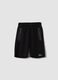 Black cotton-blend shorts with elasticated waist_0
