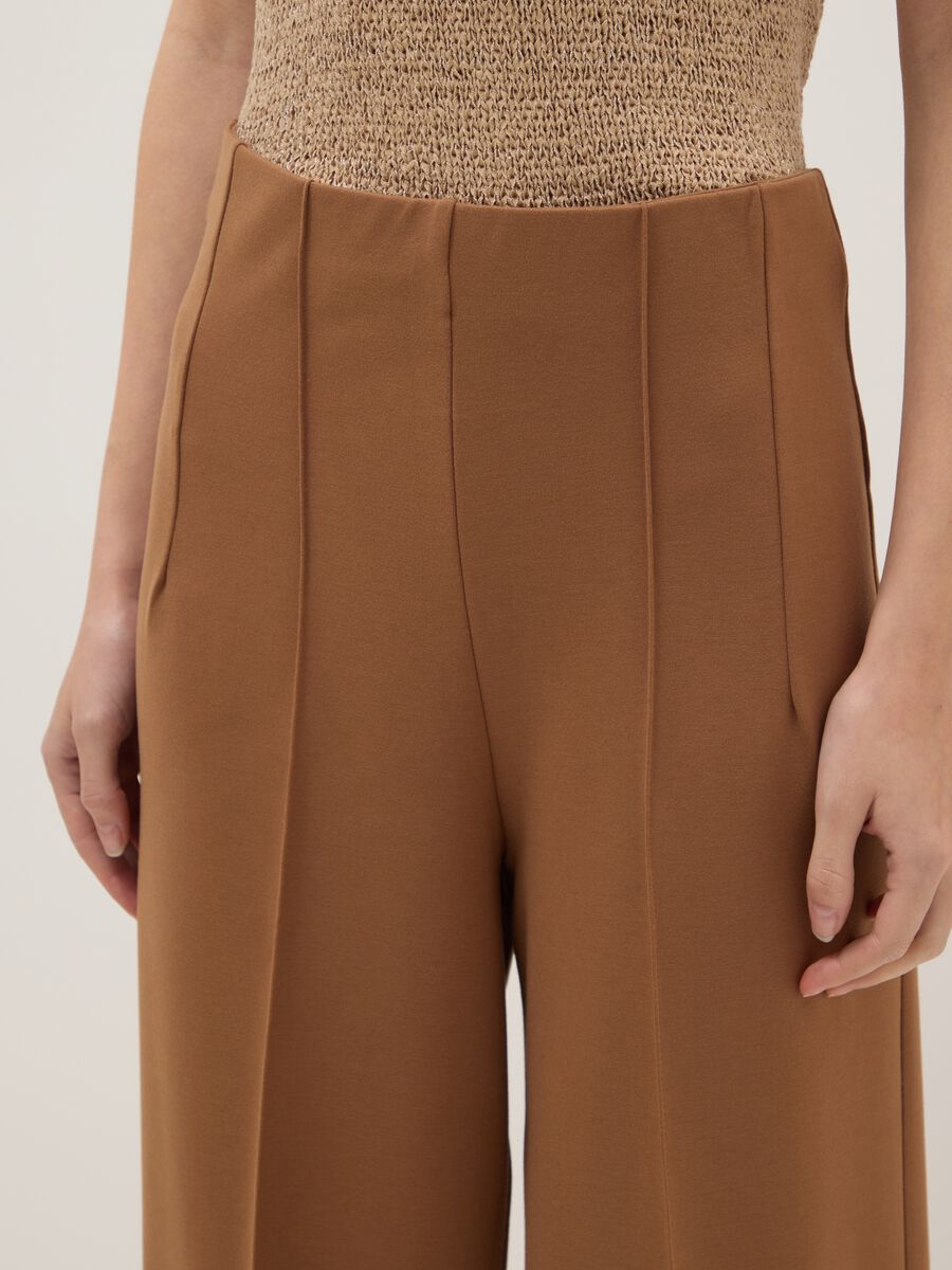 Brown Flare Fit Leggings_3