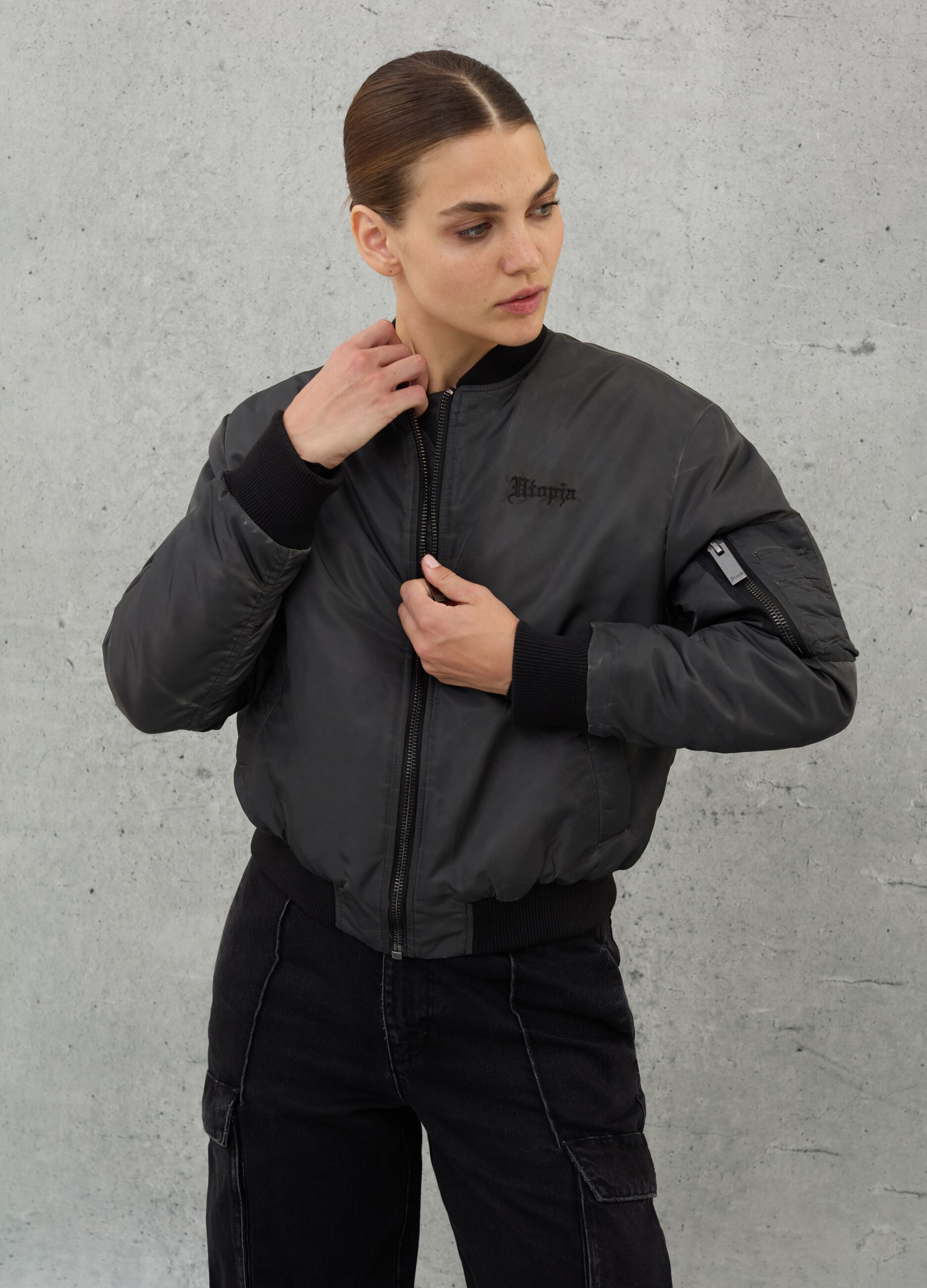 Bomber Jacket Vintage Black