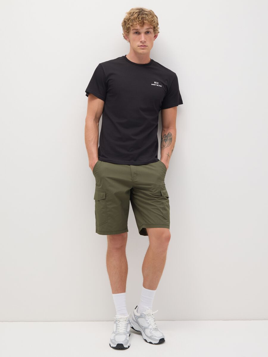 Men&rsquo;s black regular fit T-shirt in 100% cotton_1