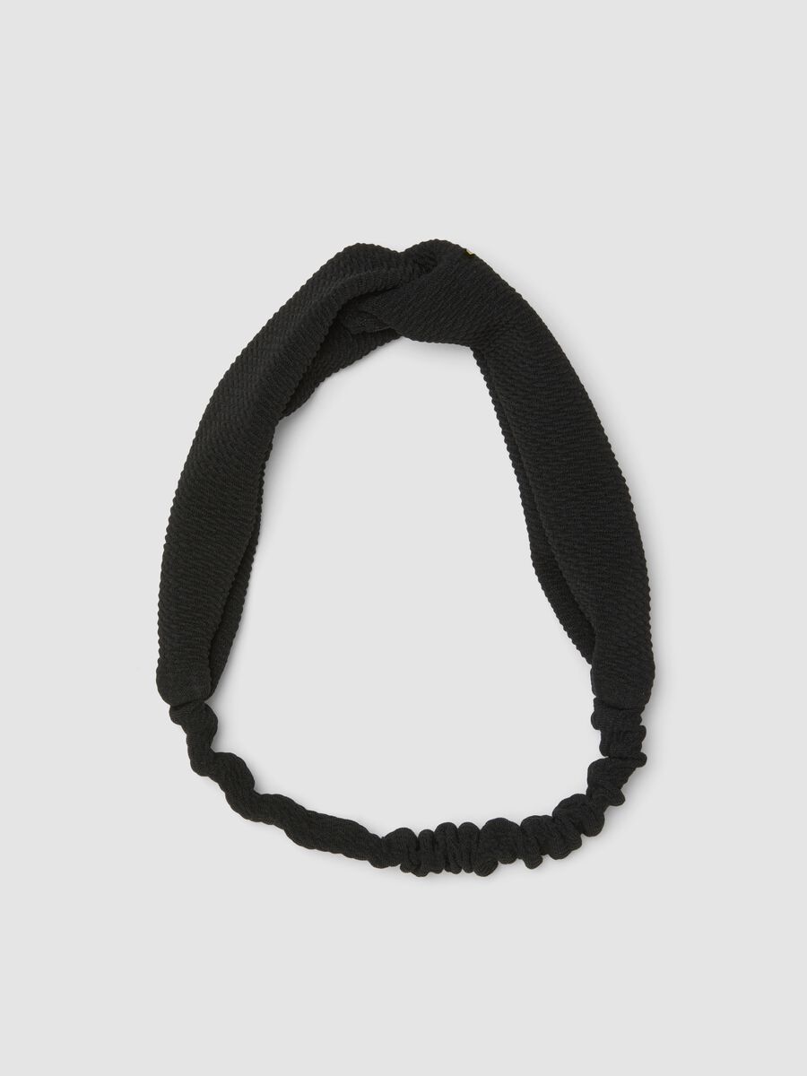 Black braided hairband_0