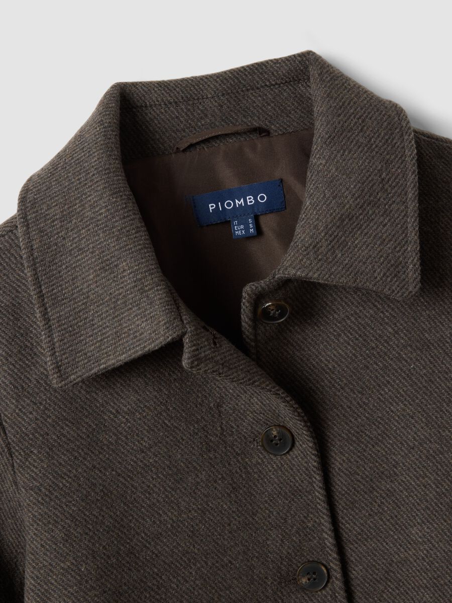 Brauner Regular-Fit-Blazer aus Woll- und Viskosemischung_1