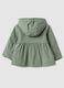 Casaco verde regular fit com capuz para beb&eacute;_1