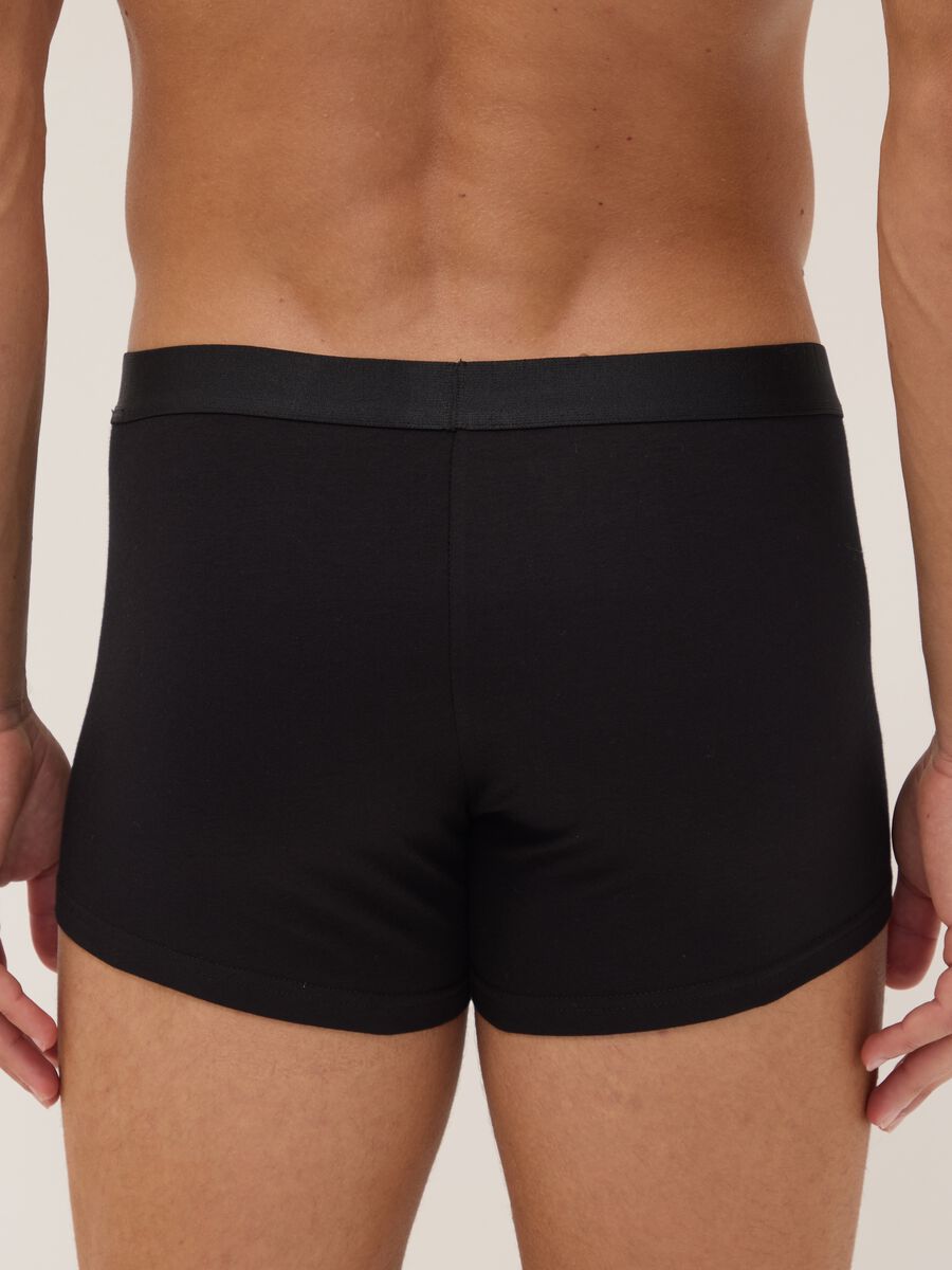Five-pack of black stretch organic cotton boxers_2