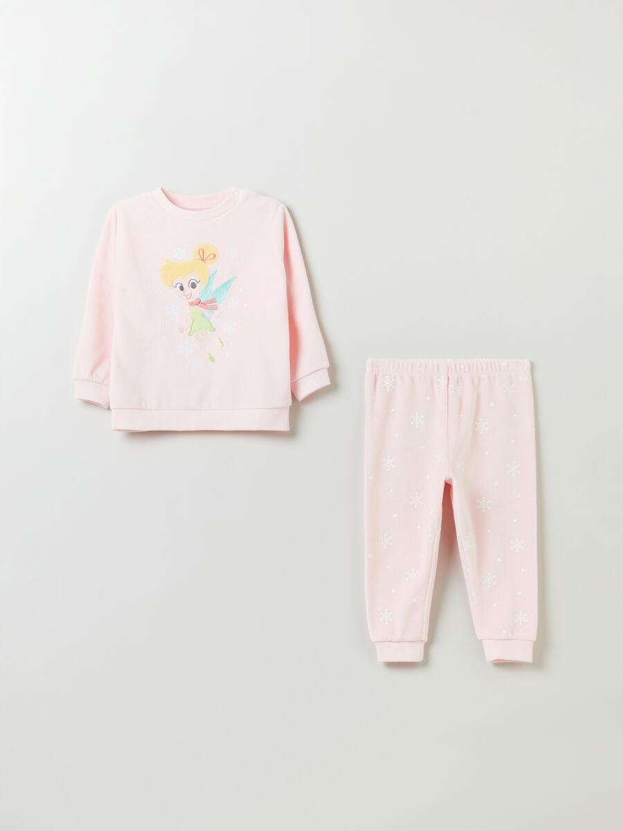 Velour pyjamas with Tinkerbell embroidery_0