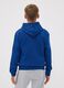 Blue pure cotton hoodie with print for boys_2